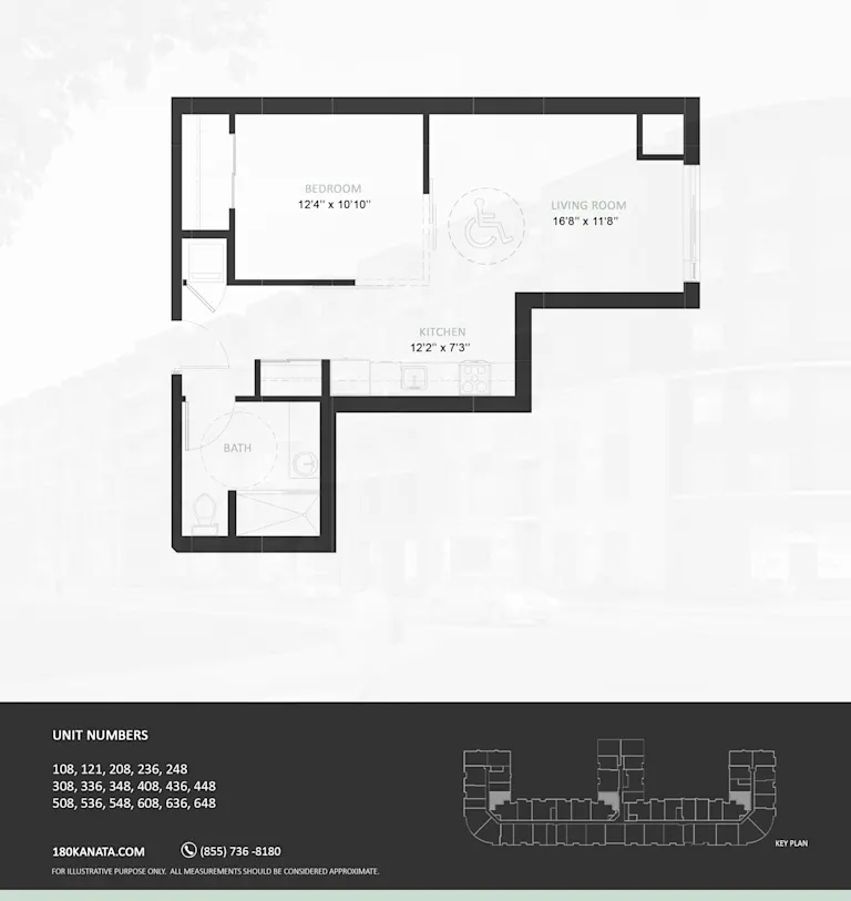 Floor plan drawing for suite type 1C