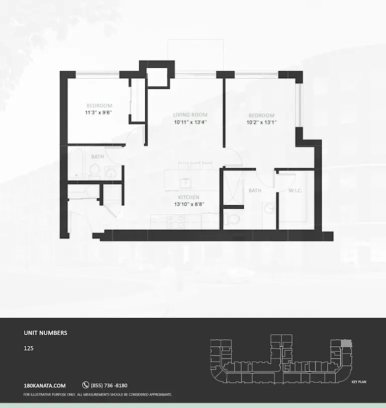 Floor plan drawing for suite type 2G