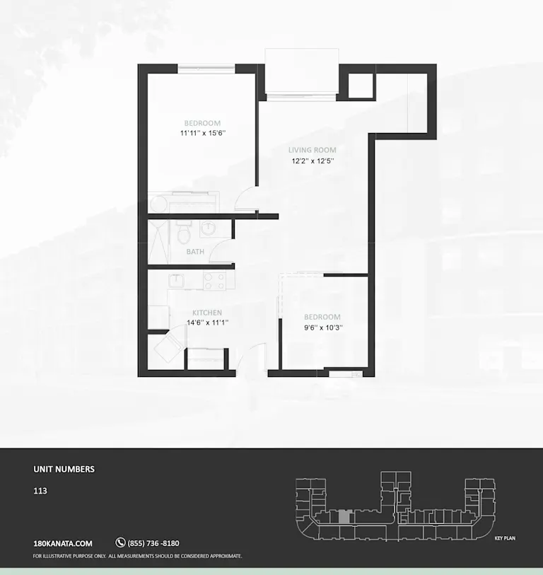 Floor plan drawing for suite type 2N